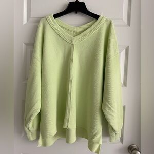 Aerie Lime Green Oversized Shirt XL